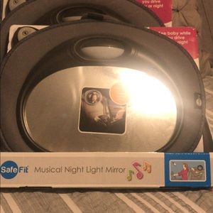 Baby carseat safety mirror w/lights music remote